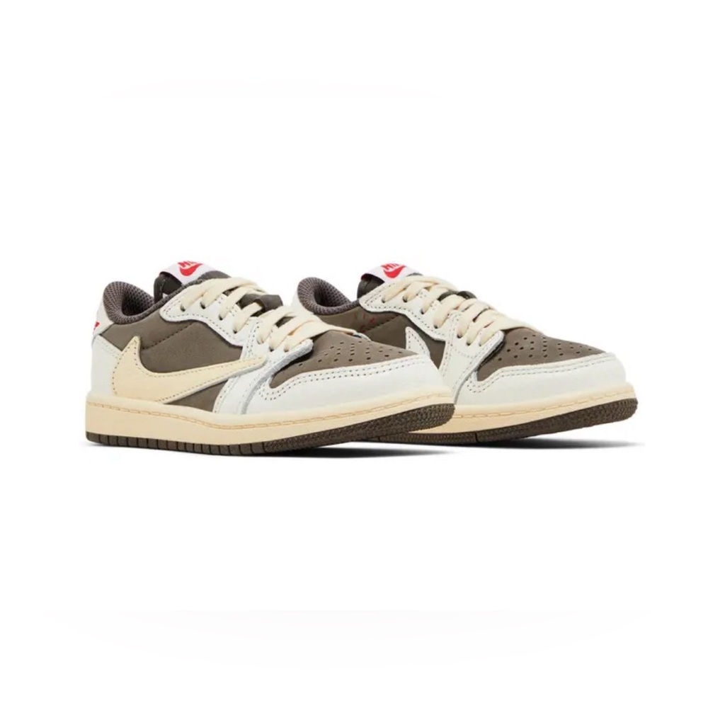 Nike Kids' Air Jordan 1 Low OG SP - Brown, Tan and White